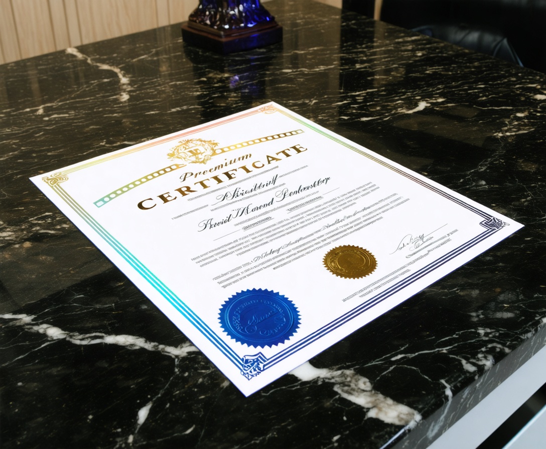 A premium Synthetix Academy certificate of completion with holographic seal